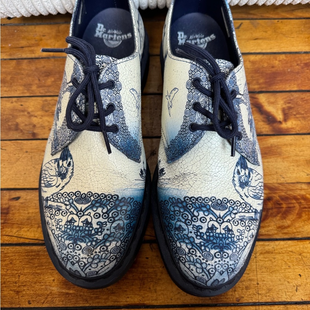 rare dr martens blue bird loafers - Picture 4 of 8